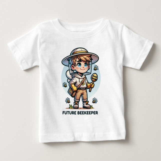 Future Beekeeper Kids T-Shirt - Bedårande Tecknad  (Framsida)