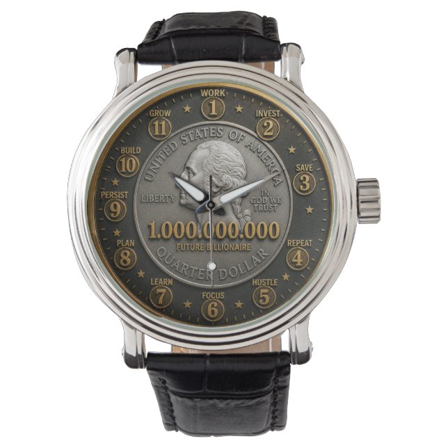Future Billionaire Mindset Millionaire  Armbandsur (Framsida)