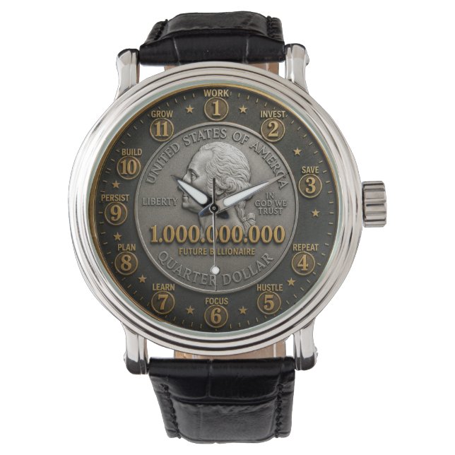 Future Billionaire Mindset Millionaire  Armbandsur (Framsida)