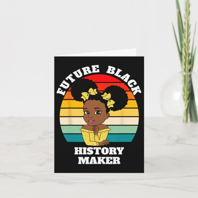 Future Black History Maker Juneteelfte Hbcu Afro G Kort (Framsida)