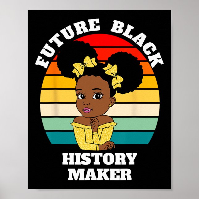Future Black History Maker Juneteelfte Hbcu Afro G Poster (Framsidan)