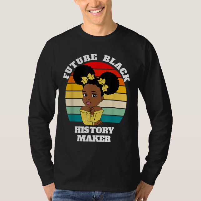 Future Black History Maker Junetelfte HBCU Afro Gi T Shirt (Framsida)