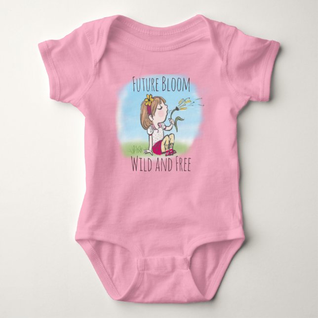 Future Bloom Baby girl bodysuit T Shirt (Framsida)