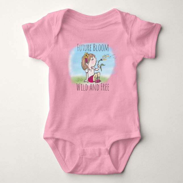 Future Bloom Baby girl one-piece T Shirt (Framsida)