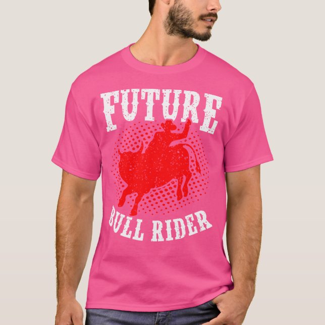 Future Bull Rider Bull Riding Mechanical Rodeo Boy T Shirt (Framsida)