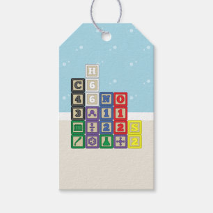 Future Chemist's Blocks Presentkort Presentetikett