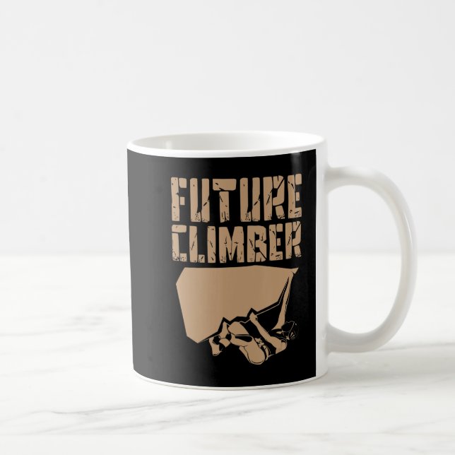 Future Climber  Rock Climber Mountaineer Climbing  Kaffemugg (Höger)