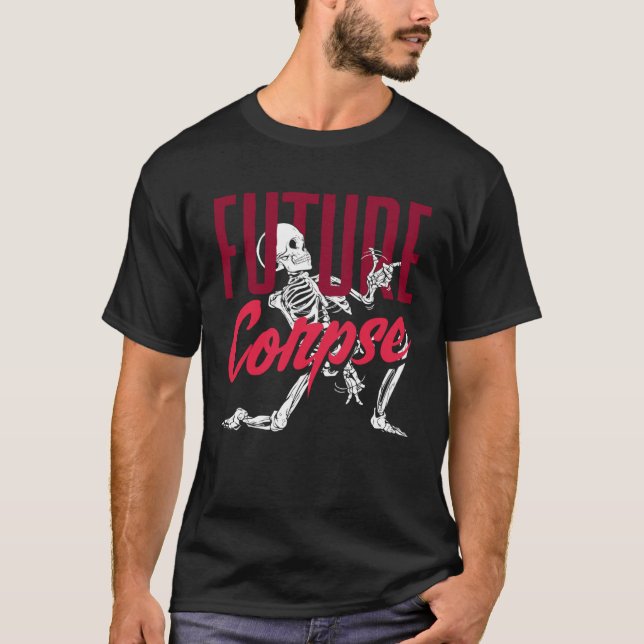 Future Corpse Mörk Gothic Skeleton T Shirt (Framsida)