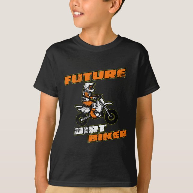 Future Dirt Biker Funny Motocross Gift for Kids T Shirt (Framsida)