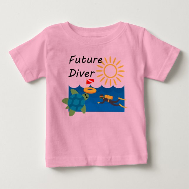 Future Diver Design - Babyfint T-Shirt för spädbar (Framsida)