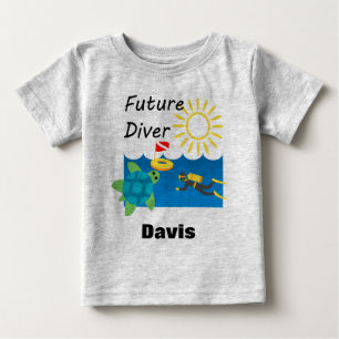 Future Diver Design - Babyfint T-shirt i Jersey