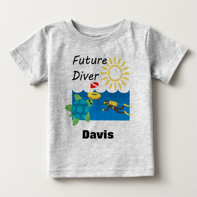Future Diver Design - Babyfint T-shirt i Jersey (Framsida)