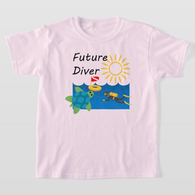 Future Diver Design - Barn Basic T-Shirt (Laydown)