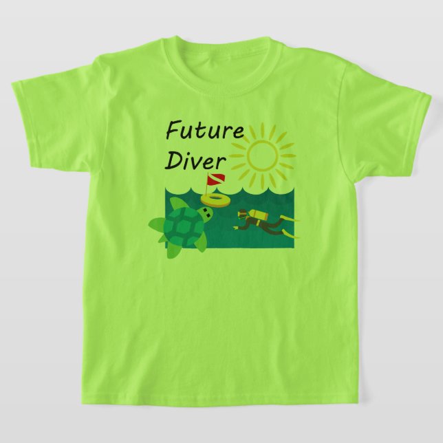 Future Diver Design - Barn Basic T-Shirt (Laydown)