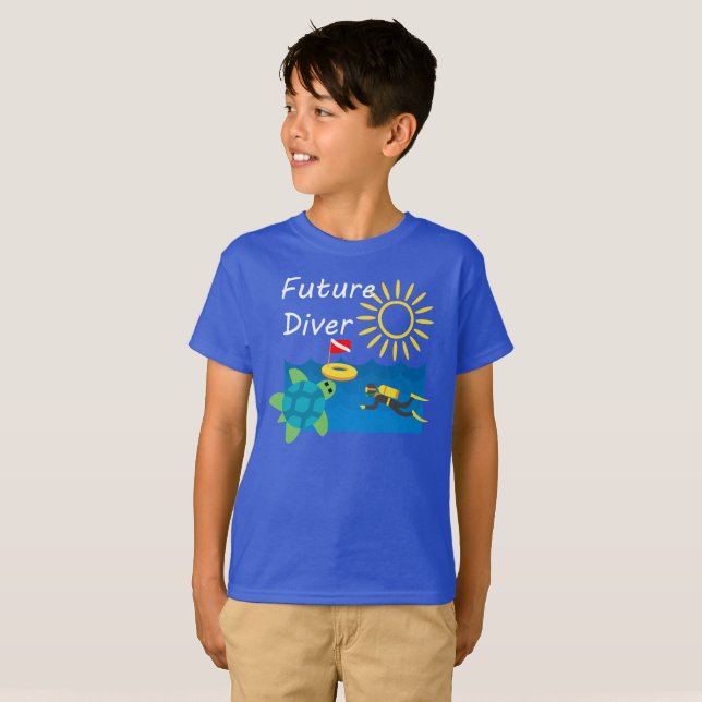Future Diver Design - Barn Basic T-Shirt (Hel framsida)