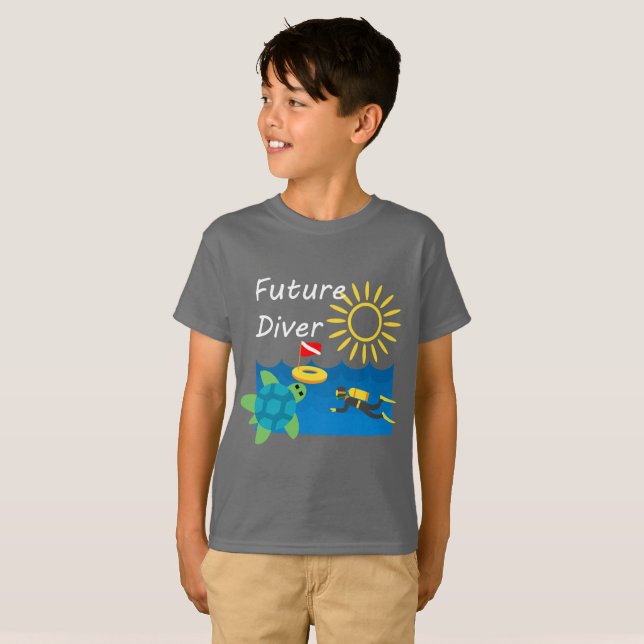 Future Diver Designer - Barn Basic T-Shirt (Hel framsida)