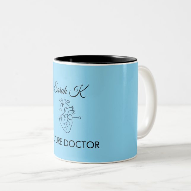Future Doctor Custom Name Medical Student Coffee M Två-Tonad Mugg (Framsida höger)