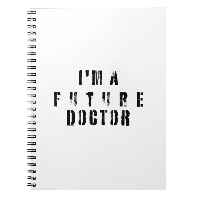 Future Doctor Grunge Typography Design Anteckningsbok (Framsidan)