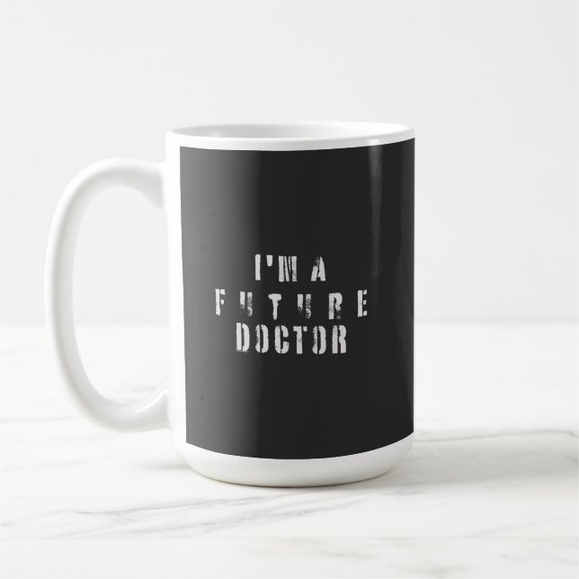 Future Doctor Grunge Typography Design Kaffemugg (Vänster)