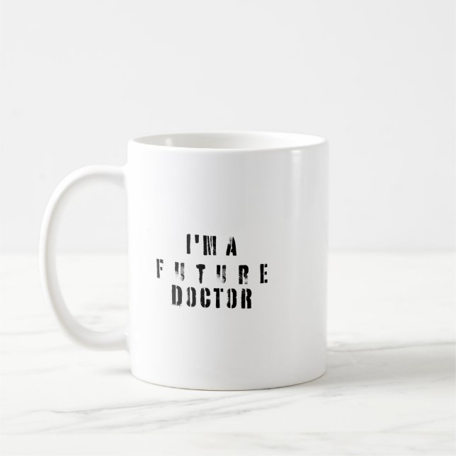 Future Doctor Grunge Typography Design Kaffemugg (Vänster)