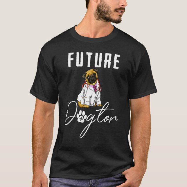 Future Dogtor Pug  Women Love Doggy Doctor 3 T Shirt (Framsida)