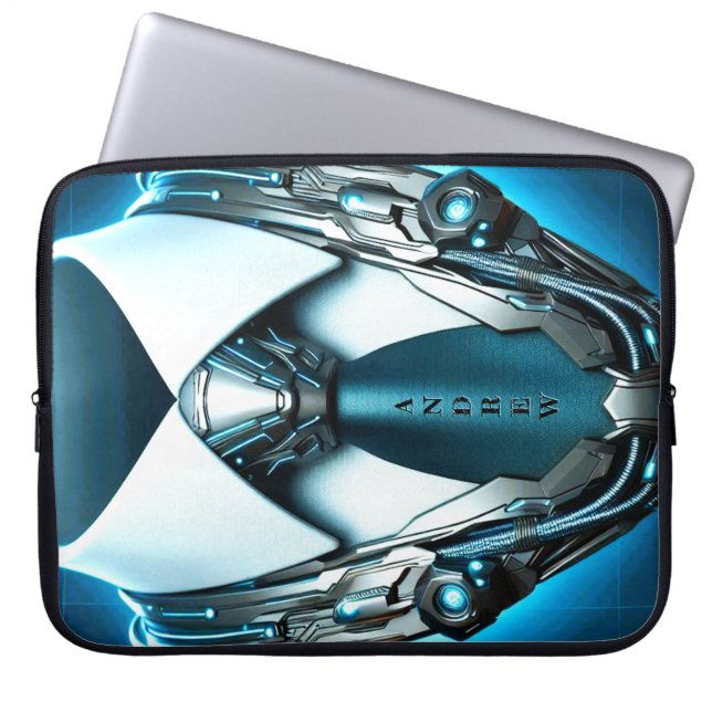 Future Elegance - 4D Necktie Neoprene Laptop sleev Fodral (Framsidan)