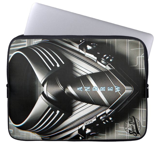 Future Elegance- 4D Necktie Neoprene Laptop sleeve (Framsidan)