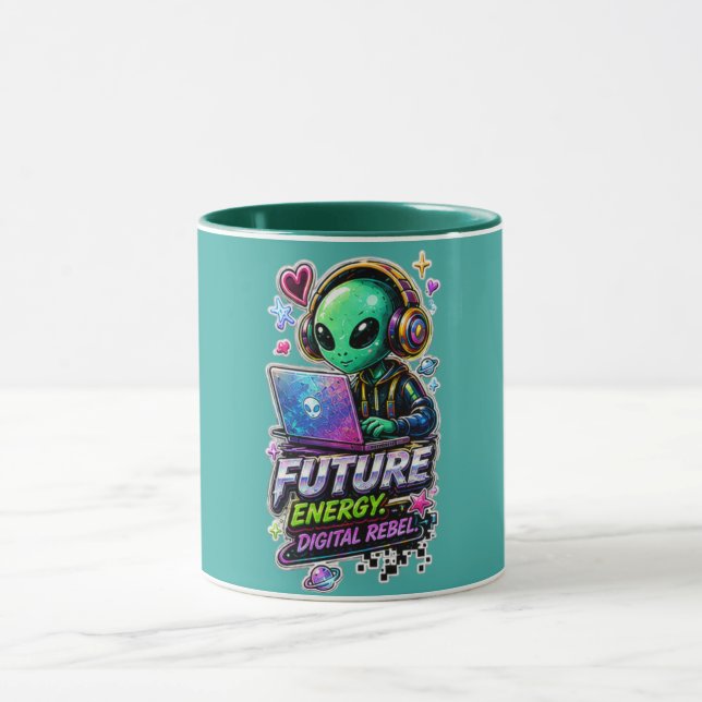 Future Energy-mugg ⚡ Cyber Rebel Coffee Cup  Mugg (Center)