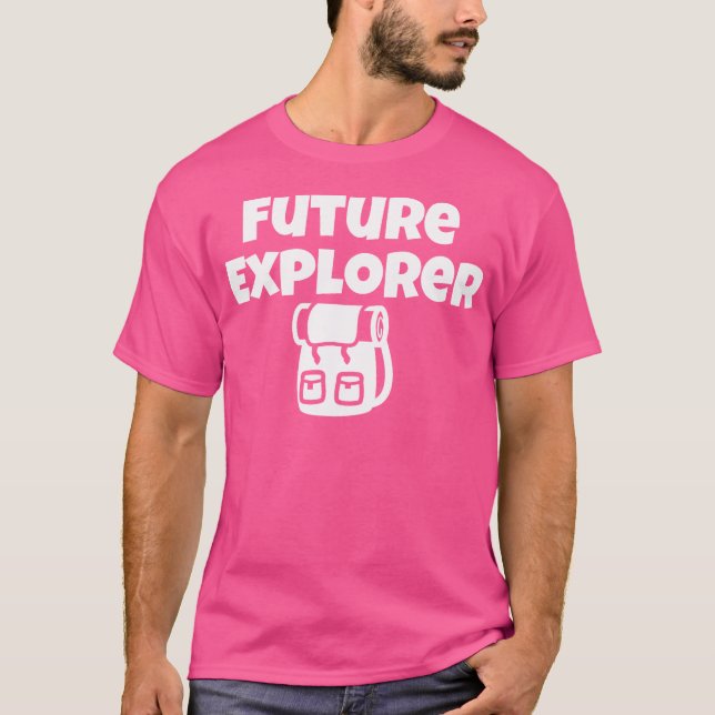 Future Explorer Shirt for Boys Girls Travel Campin T Shirt (Framsida)
