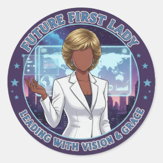 Future First Lady Sticker Empowerment Leadership Runt Klistermärke