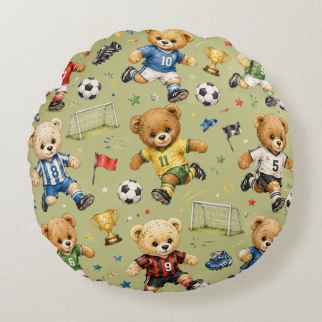 Future Footie Star Team Teddy Rund Kudde (Framsidan)