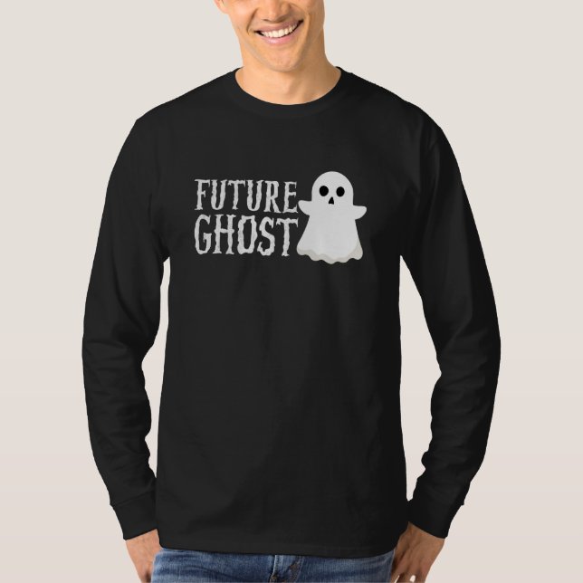 Future Ghost Simple Halloween Costume Scary Ghost  T Shirt (Framsida)