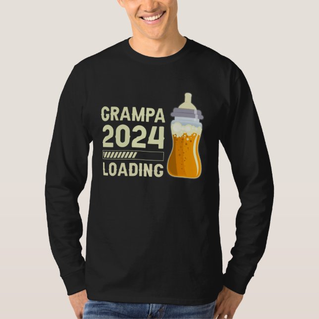 Future Grampa Grampa to be Grampa 2024 loading T Shirt (Framsida)