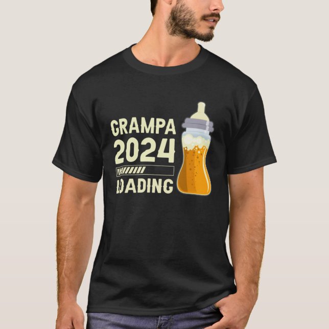 Future Grampa Grampa to be Grampa 2024 loading T Shirt (Framsida)