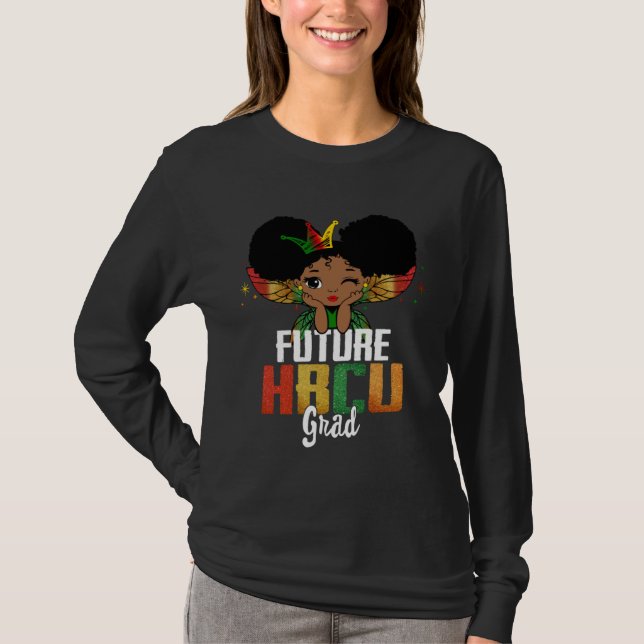 Future HBCU Grad Afro African Black Girls Kid Futu T Shirt (Framsida)