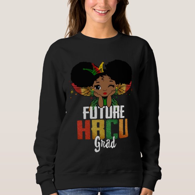 Future HBCU Grad Afro African Black Girls Kid Futu T Shirt (Framsida)