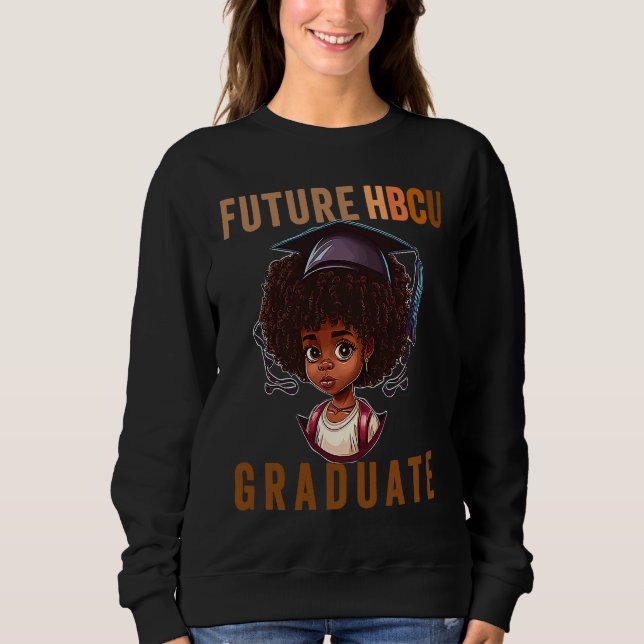 Future HBCU Grad History Black College Girl Kid Yo T Shirt (Framsida)
