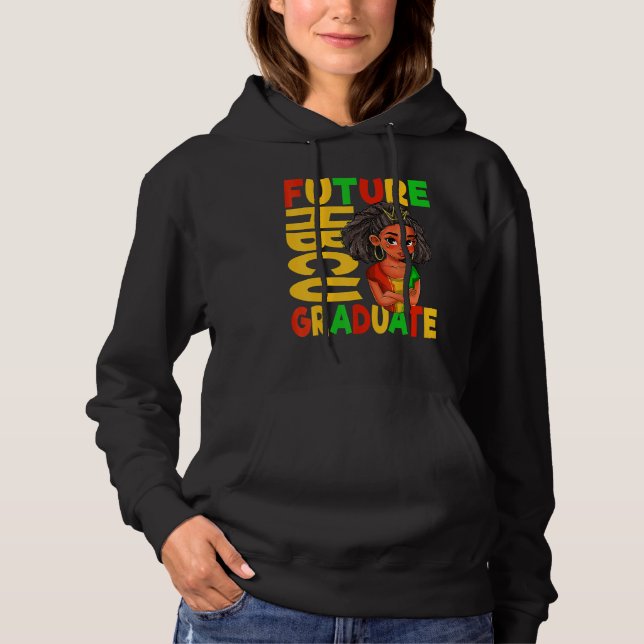 Future HBCU Grad History Black College Girl Youth  T Shirt (Framsida)