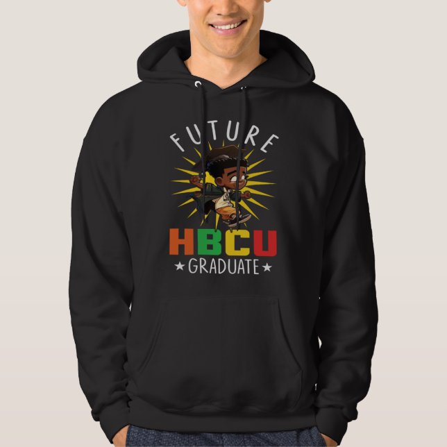 Future HBCU Grad History Black College Youth Black Hoodie (Framsida)