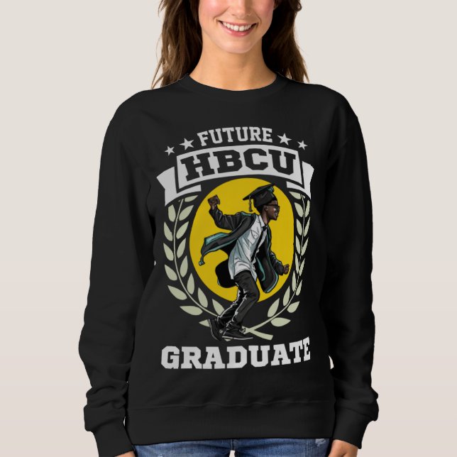 Future HBCU Grad History Black College Youth Black T Shirt (Framsida)