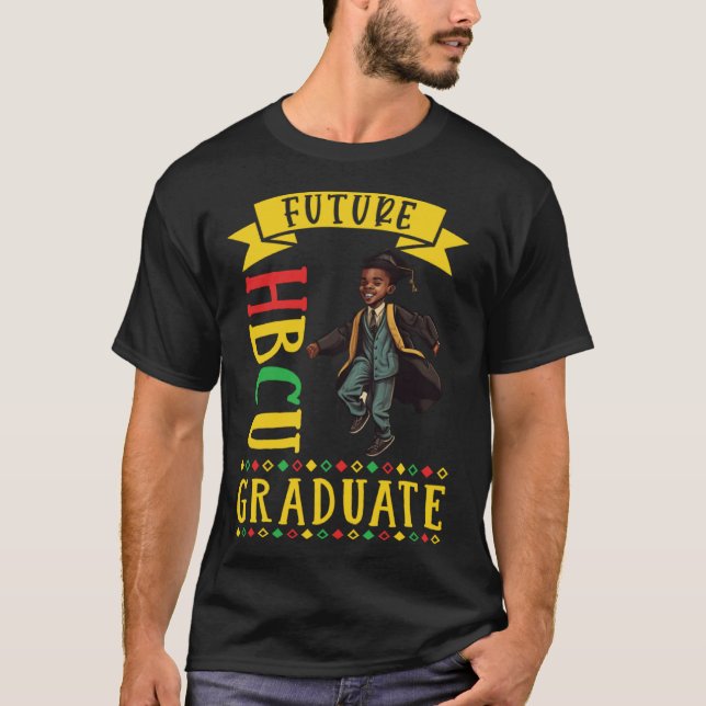 Future HBCU Grad History Black College Youth Black T Shirt (Framsida)
