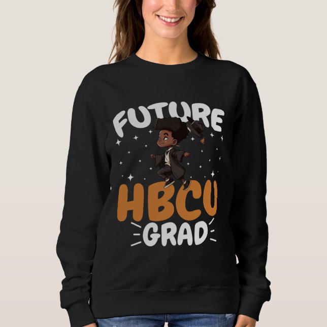 Future HBCU Grad History Black College Youth Black T Shirt (Framsida)