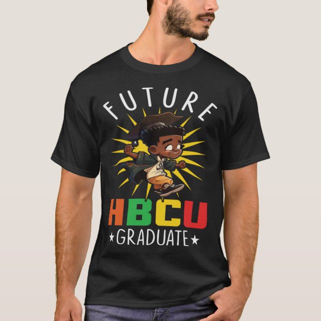 Future HBCU Grad History Black College Youth Black T Shirt (Framsida)