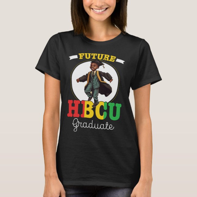 Future HBCU Grad History Black College Youth Black T Shirt (Framsida)