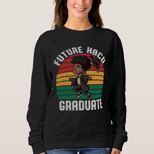 Future HBCU Grad History Black College Youth Black T Shirt (Framsida)