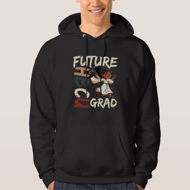 Future HBCU Grad History Black College Youth Kids  Hoodie (Framsida)