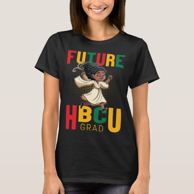 Future HBCU Grad History Black College Youth Kids  T Shirt (Framsida)