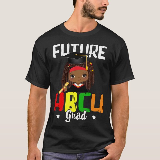 Future HBCU Grad Melanin Afro Black Girl College G T Shirt (Framsida)