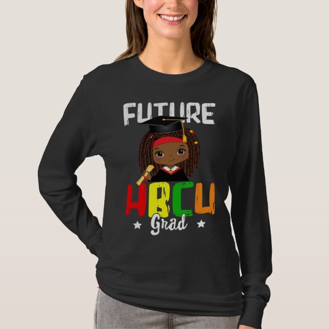 Future HBCU Grad Melanin Afro Black Girl College G T Shirt (Framsida)
