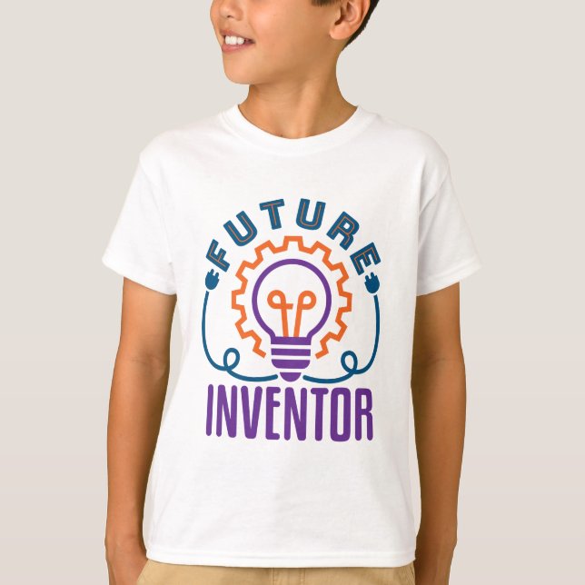 Future Inventor Ingenjör Scientist Science T Shirt (Framsida)